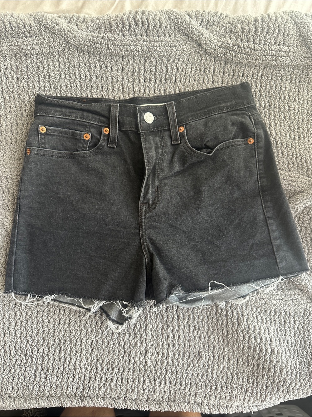 Levi’s Women's Black Denim Cutoff Shorts 28